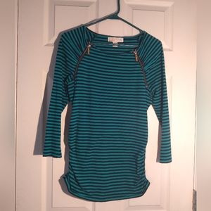 Michael Kors Women's Zipper Embellished Top - Size MEDIUM